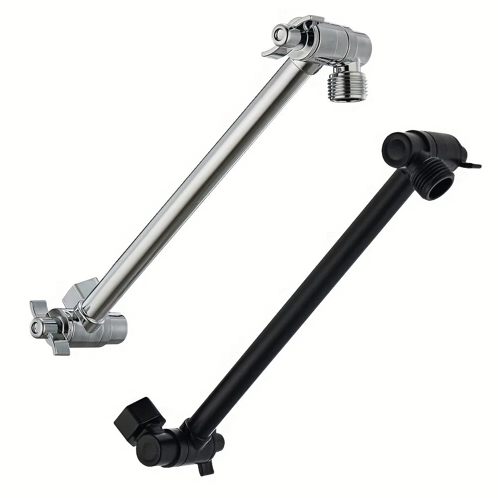 11in Adjustable Shower Head Extension Arm Bathroom Accessory