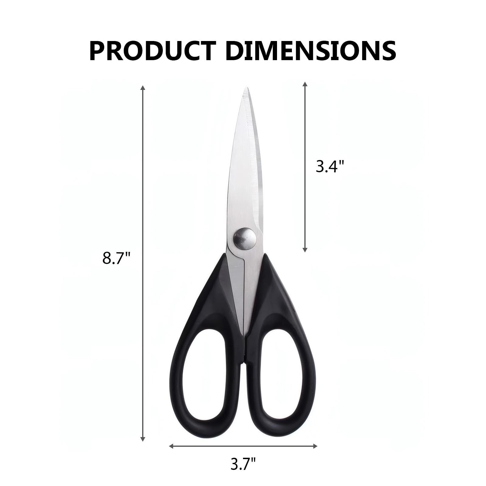 LifeVoltivus Multipurpose Kitchen Shears, 8.7" Professional Heavy-Duty Silver