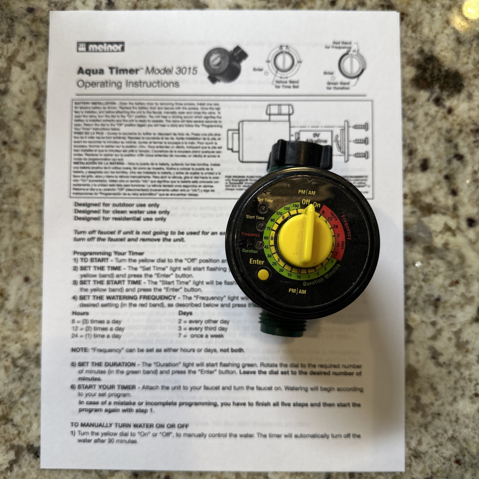 Melnor 3015 Electric Aqua Water Timer Garden Hose Irrigation