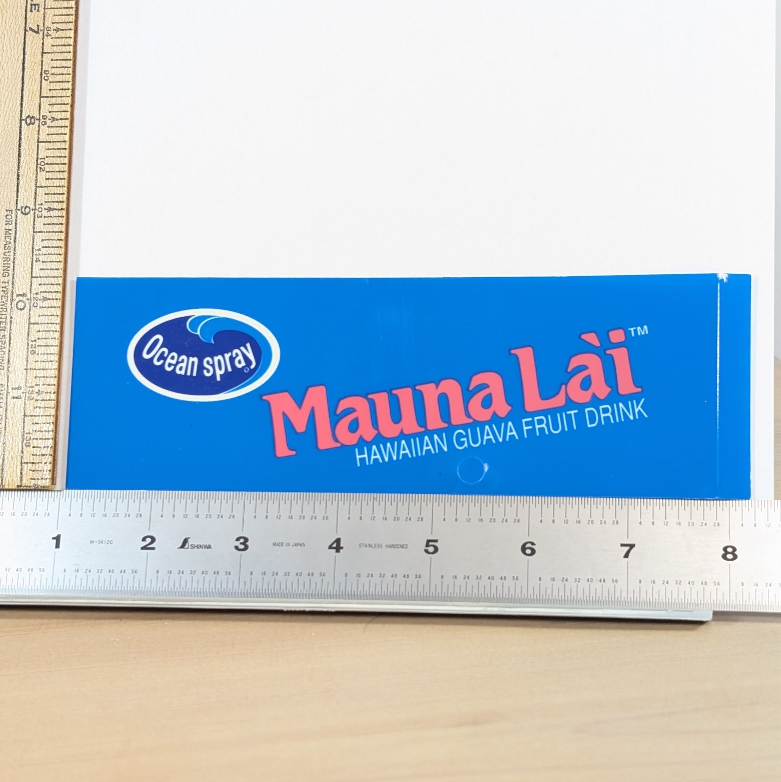 Ocean Spray Mauna Lai vintage NOS Soda Vending Machine Flavor Strip retro