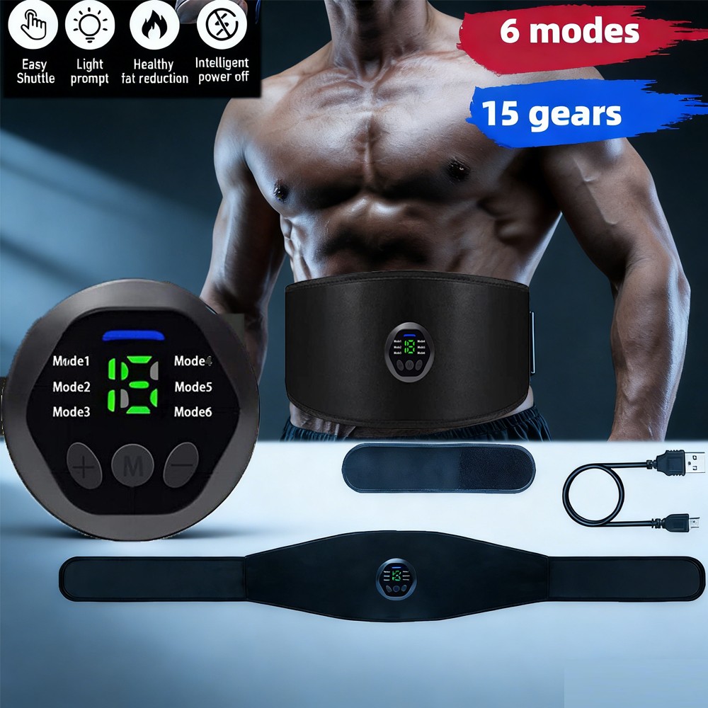 EMS Abdominal Muscle Toning Trainer ABS Stimulator Toner Fitness Binder Gym Belt