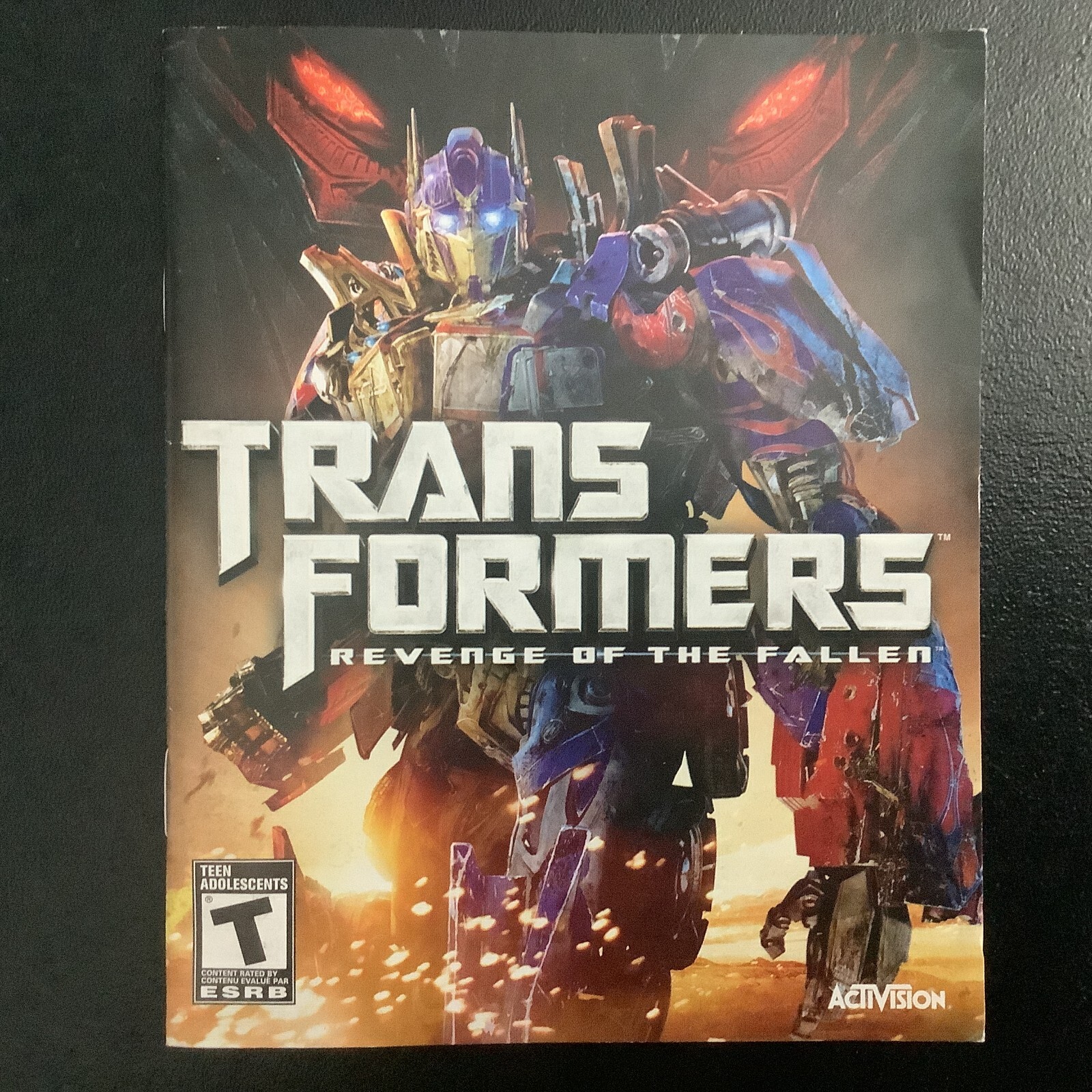 Transformers Revenge of the Fallen PS3 PlayStation 3 Instruction Manual Only