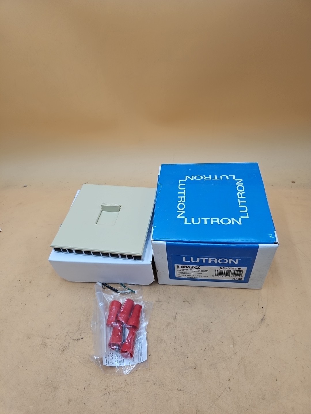 Lutron NF-10-277-IV Single Pole Fluorescent Dimmer Ivory 277v-60hz