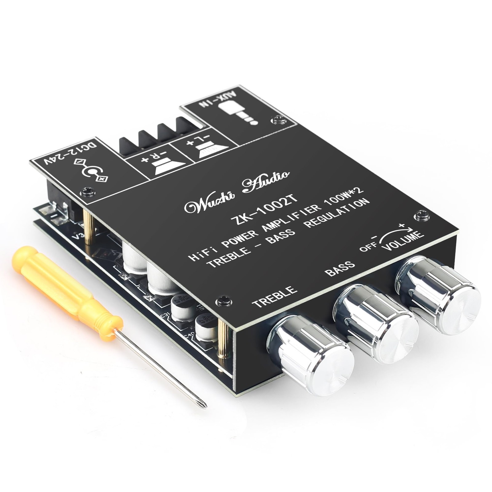 ZK-1002T Bluetooth Amplifier Board 100W+100W Audio Black2