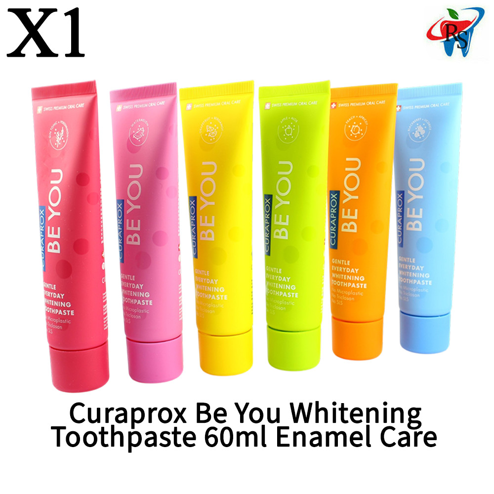 x1 Dental Curaprox Be You Whitening Toothpaste 60ml Enamel Care Fresh Breath