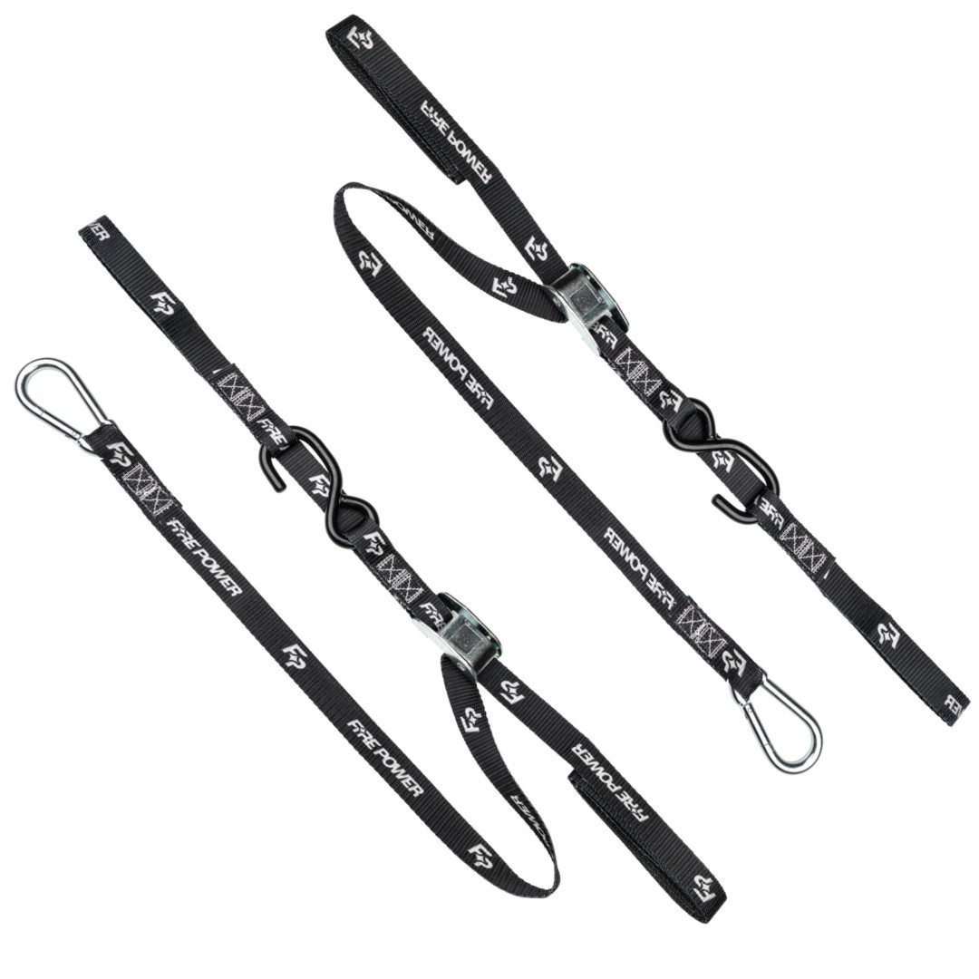 Fire Power Soft-Tye Tie Downs 29-13030 2pk BLACK Dirt Bike Motorcycle