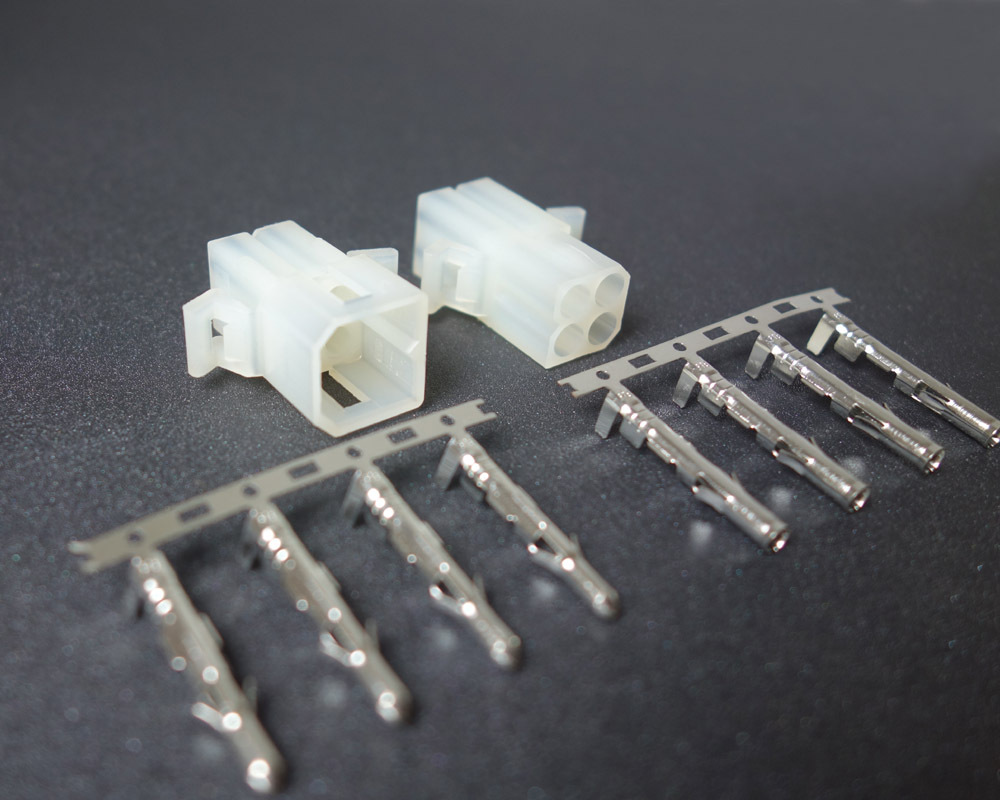 5 Kits 4 Pin Way Circuit Female Male Connector For Molex 0.093" .093" Pins Plug