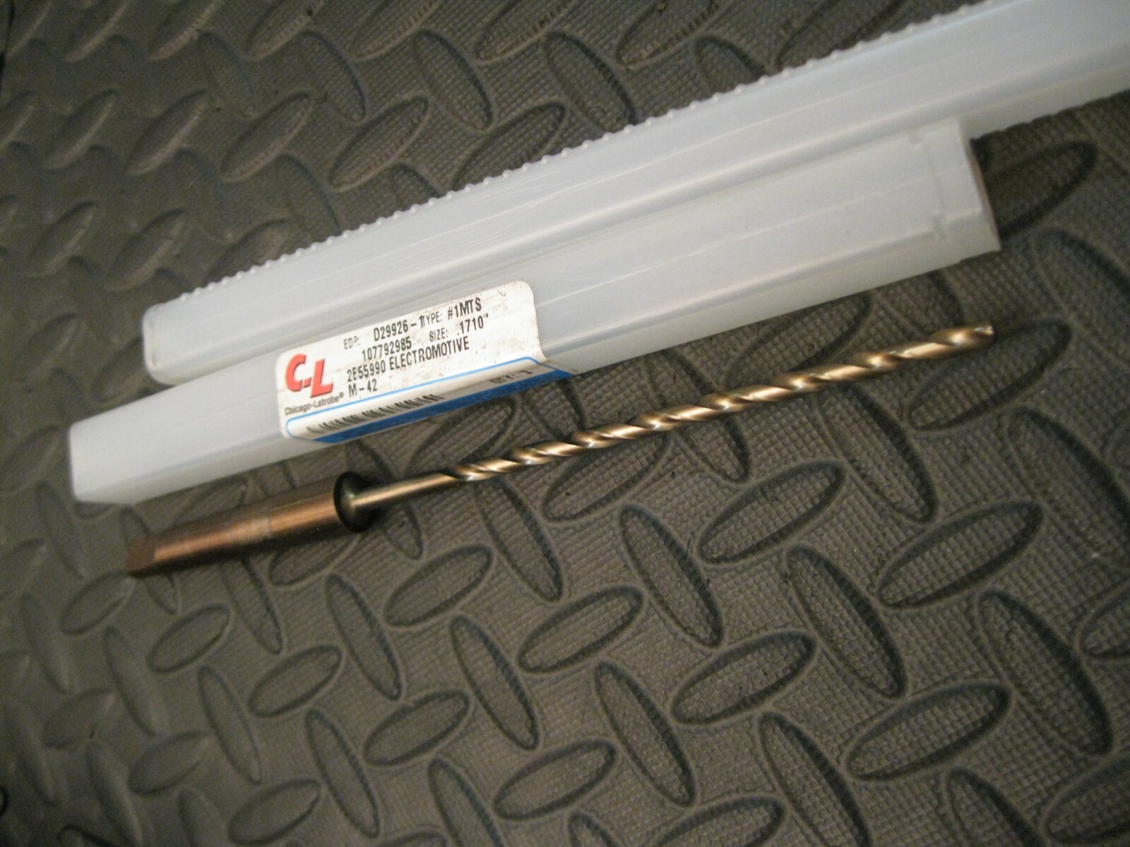 .171" #1mt Shank Drill, 7-1/4" Oal. M42 Cobalt Chicago Latrobe USA