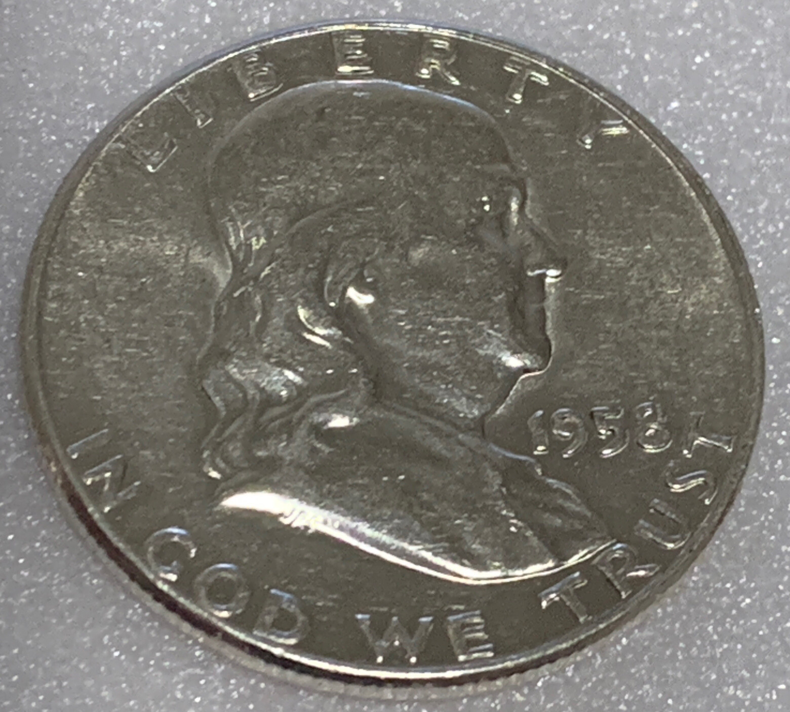 1958 Franklin Silver Half Dollar - Choice BU Condition - With Free Shipping
