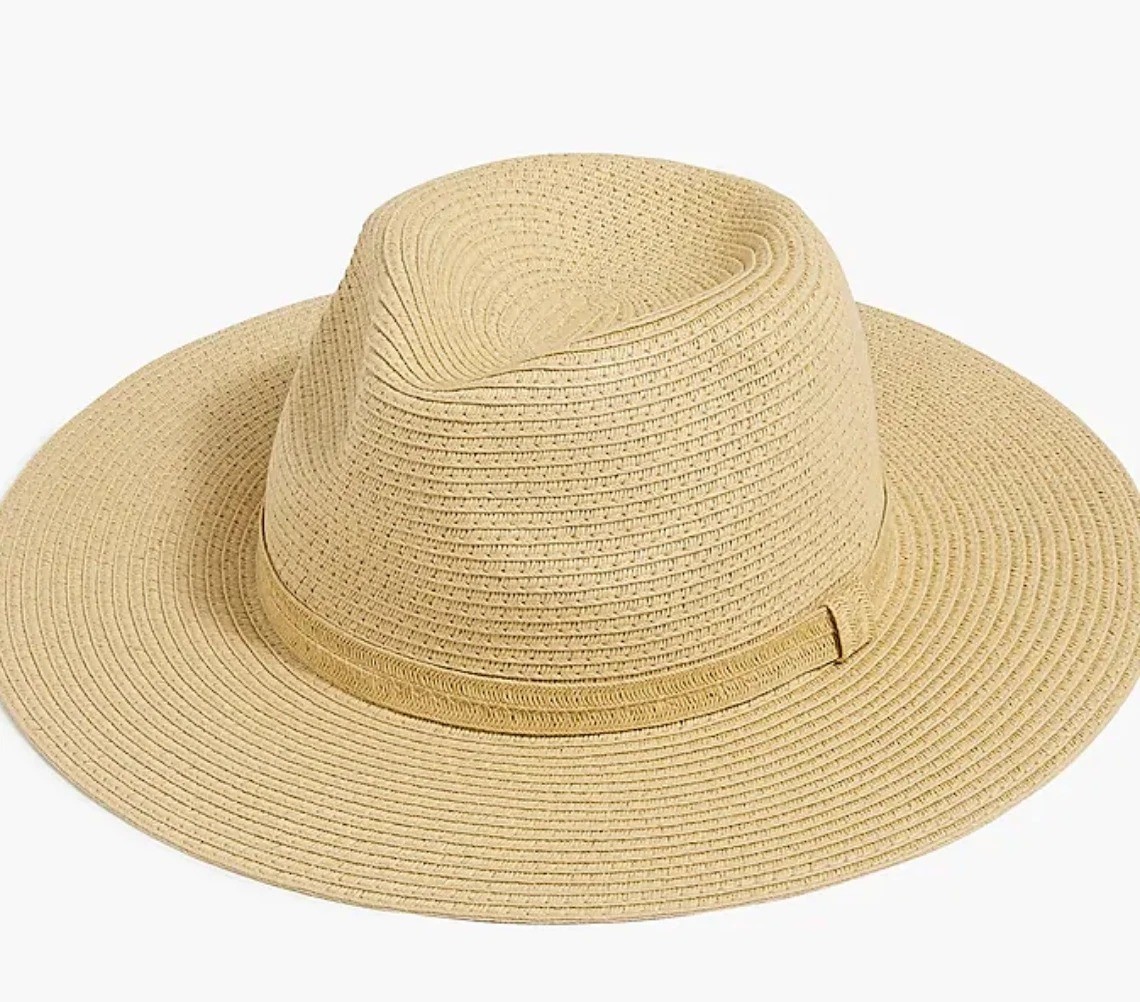 J.Crew Factory Packable Straw Hat Beige M-L