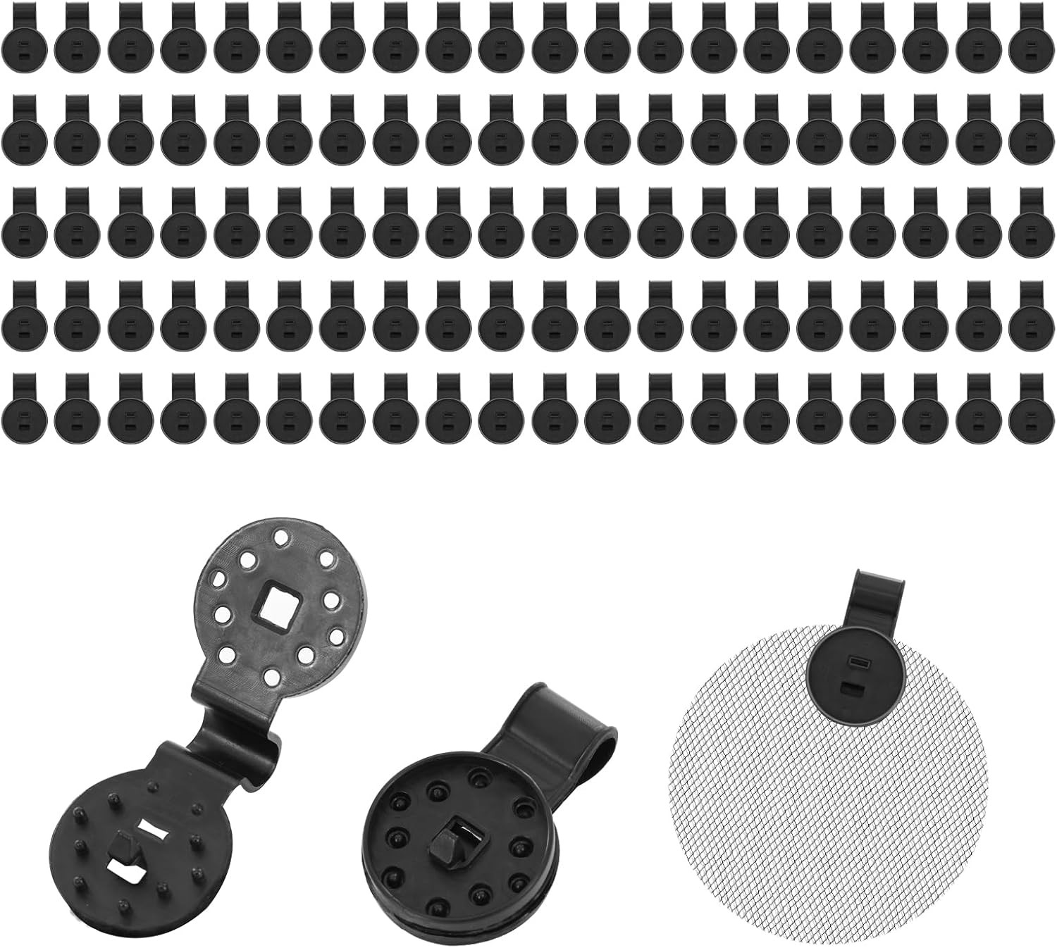 100 Pcs Shade Cloth Clips, Reusable Plastic Shade Cloth Heavy Duty Lock Grip, Aw