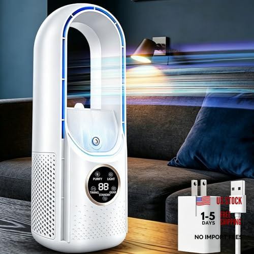 USB Powered Bladeless Desk Fan - 11.8 Inch - Desk Office Desk Fan
