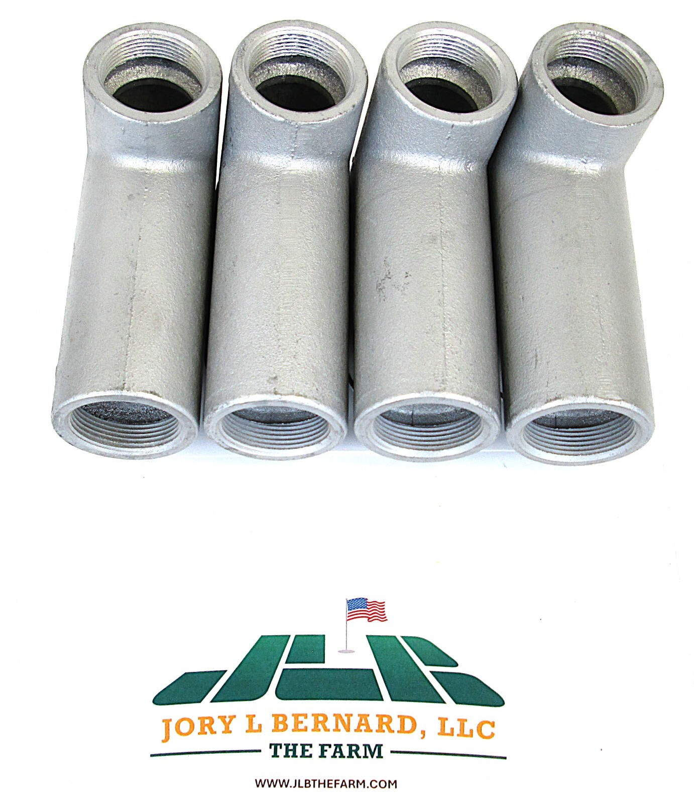 CROUSE-HINDS, LB57, LOT OF 4, 1-1/2" METAL CONDUIT BODIES/COVERS, (NOS), SURPLUS