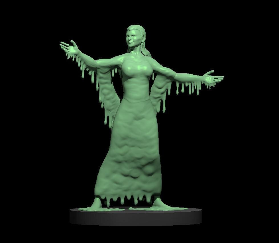 Slime Sorceress Adventurer NPC Sorcerer 28mm Scale DND D&D Tabletop Miniature