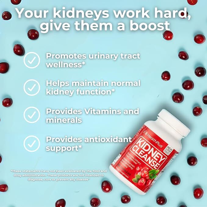 Kidney Cleanse Detoxifying Cleanse Healthy Kidney Function Antioxidant 60 Caps