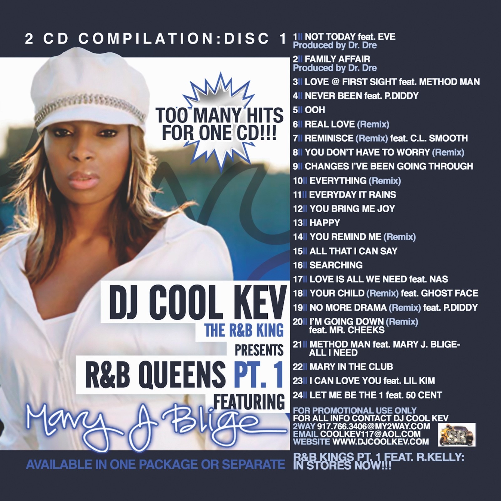 DJ Cool Kev – Best Of Mary J Blige CD #1 - OLD SCHOOL HIP HOP R&B MIXTAPE MIX CD