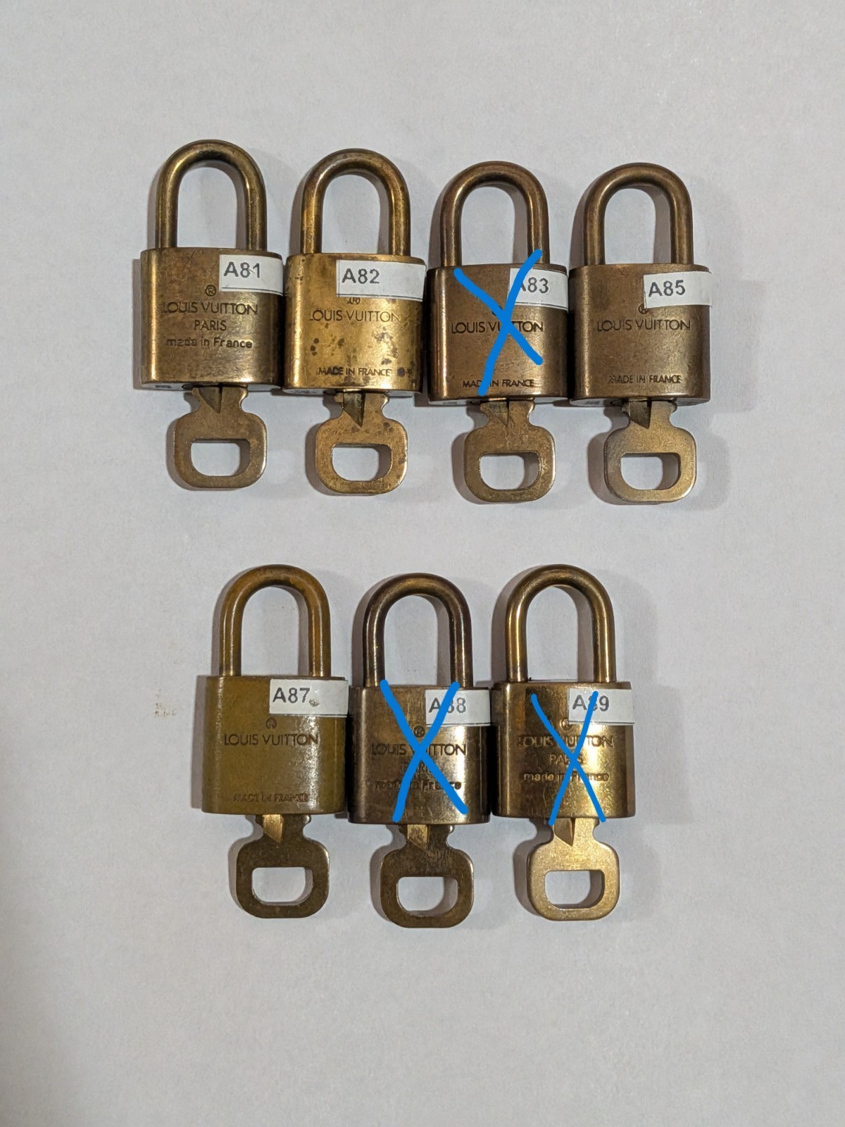 Louis Vuitton Lock and Key Set Vintage