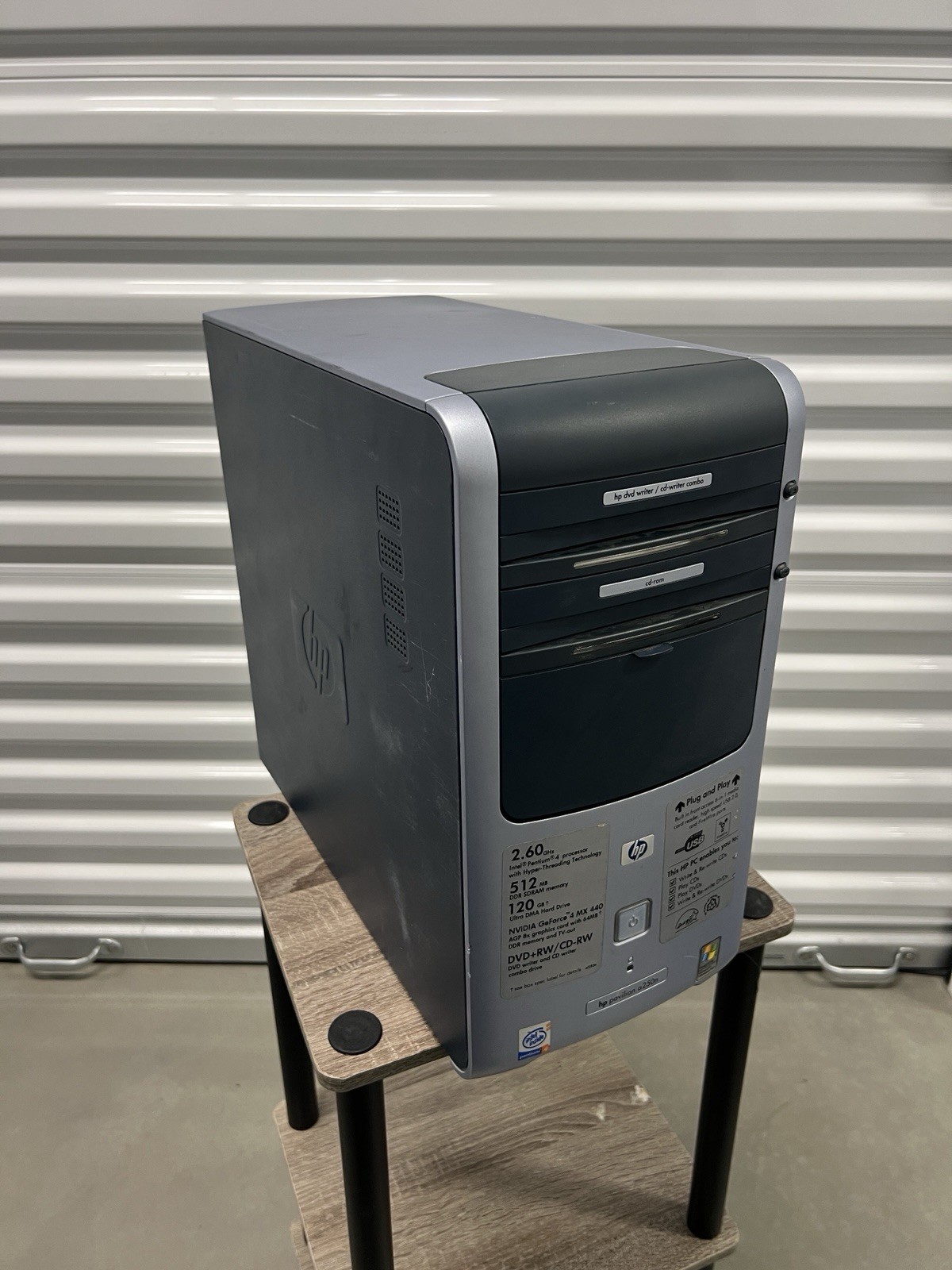 TESTED Vintage HP Pavilion a250n Desktop Computer a000 Pentium 4 Windows XP