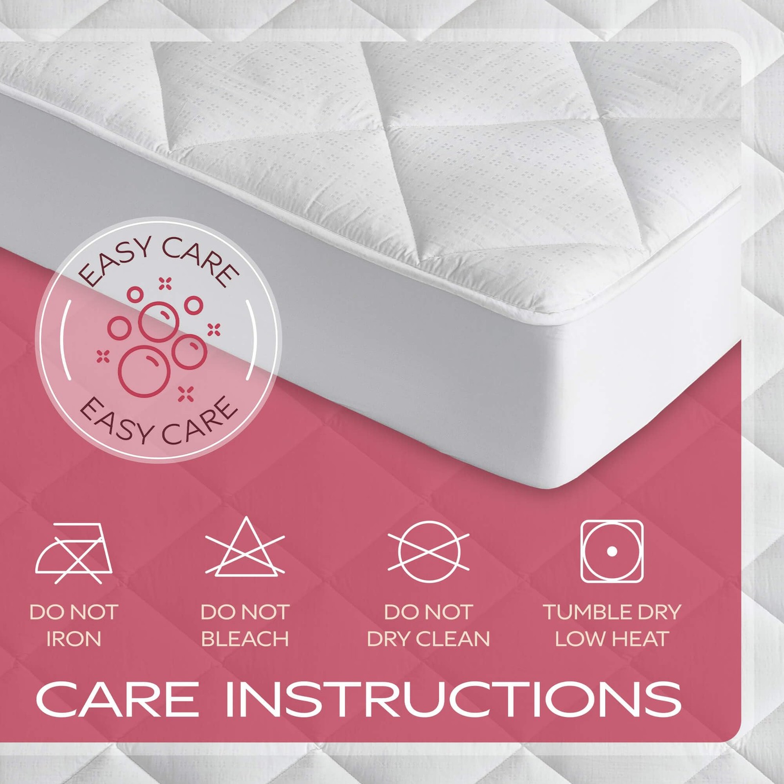 Maxi Full Size Mattress Pad - Luxurious Cotton Sateen Full, White