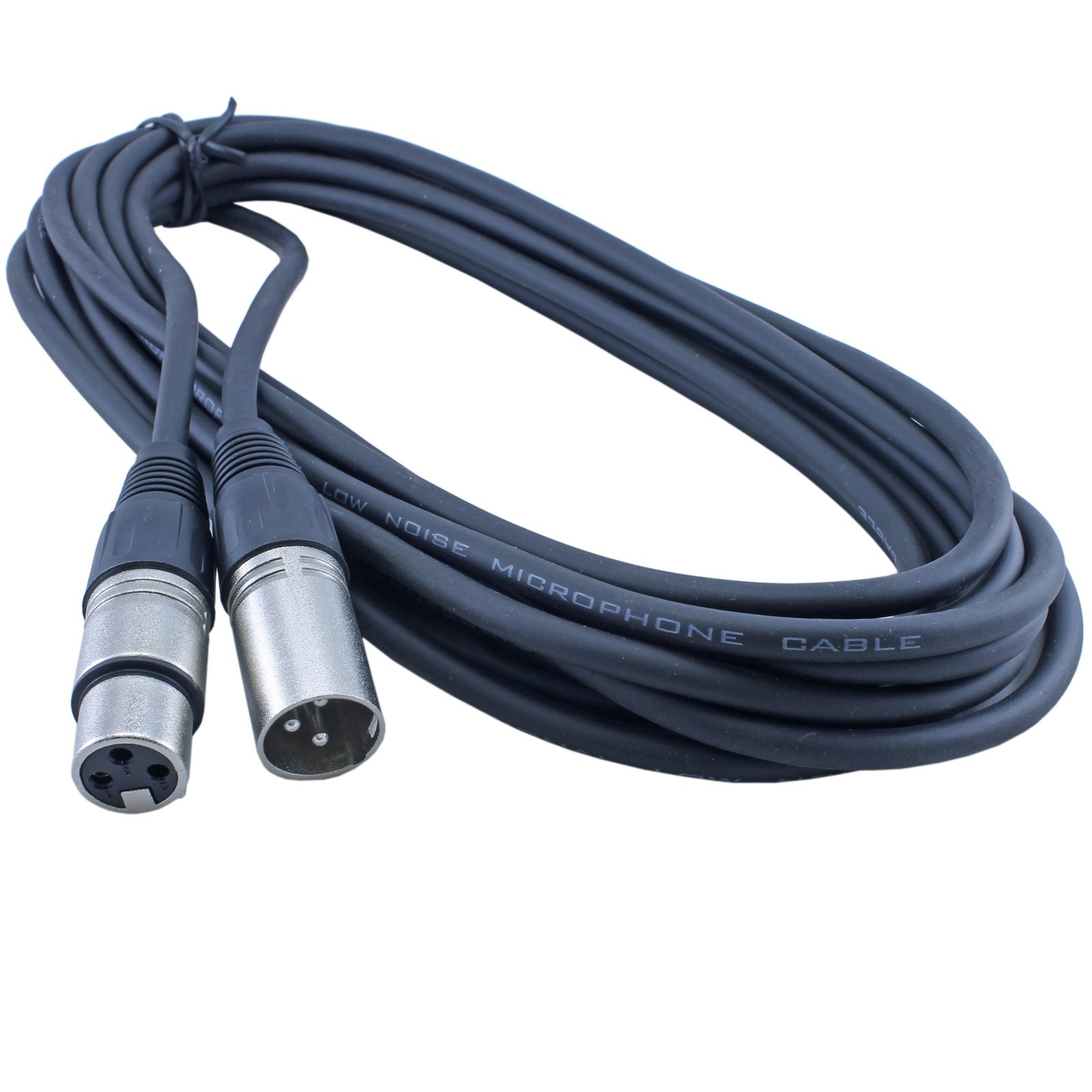 2 Pack 25 Ft Male to Female XLR Shielded Balanced Cables for Powered Speakers