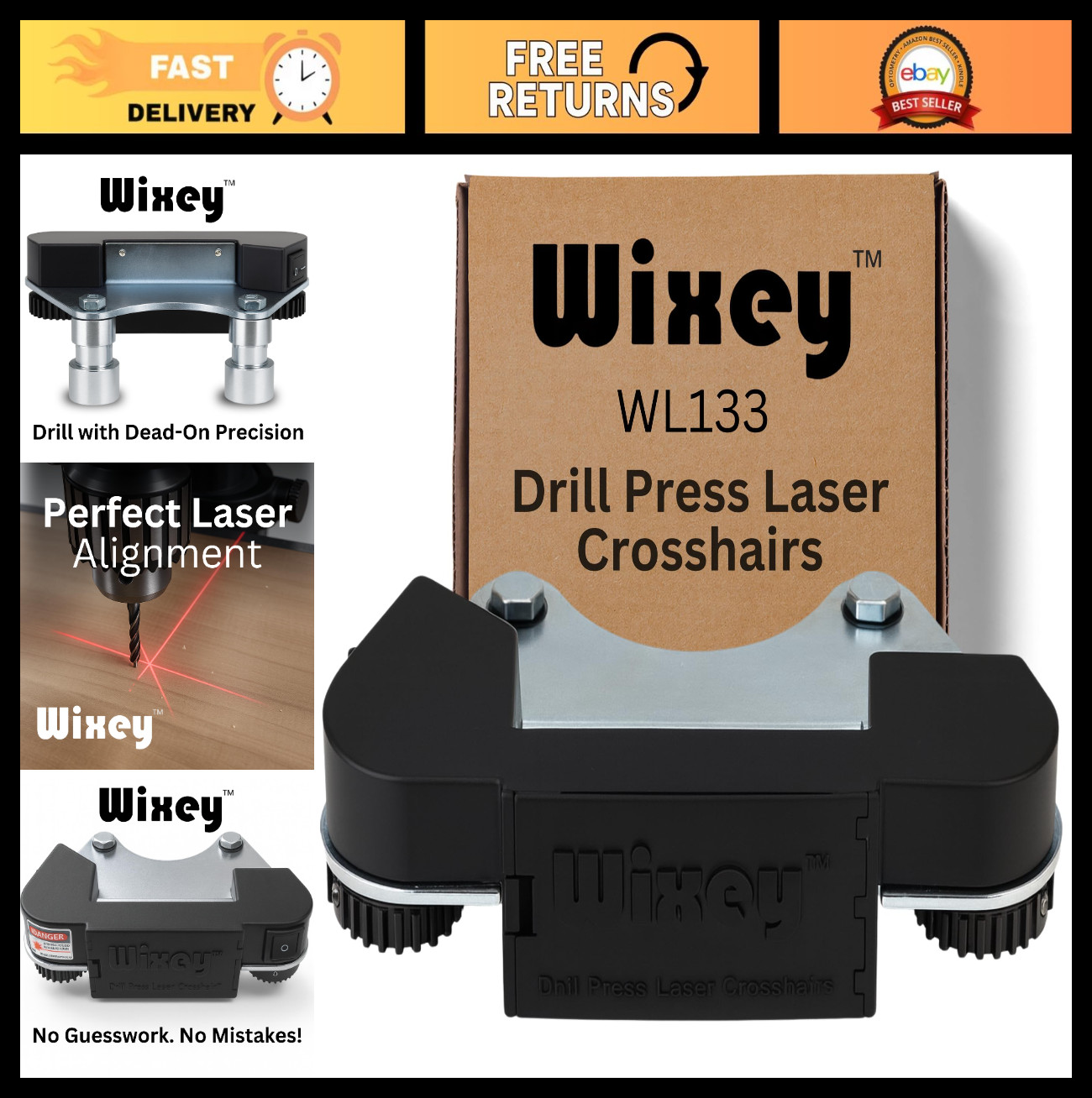 Drill Press Laser Crosshair - Easy Setup for Accurate Drilling Alignment & Preci