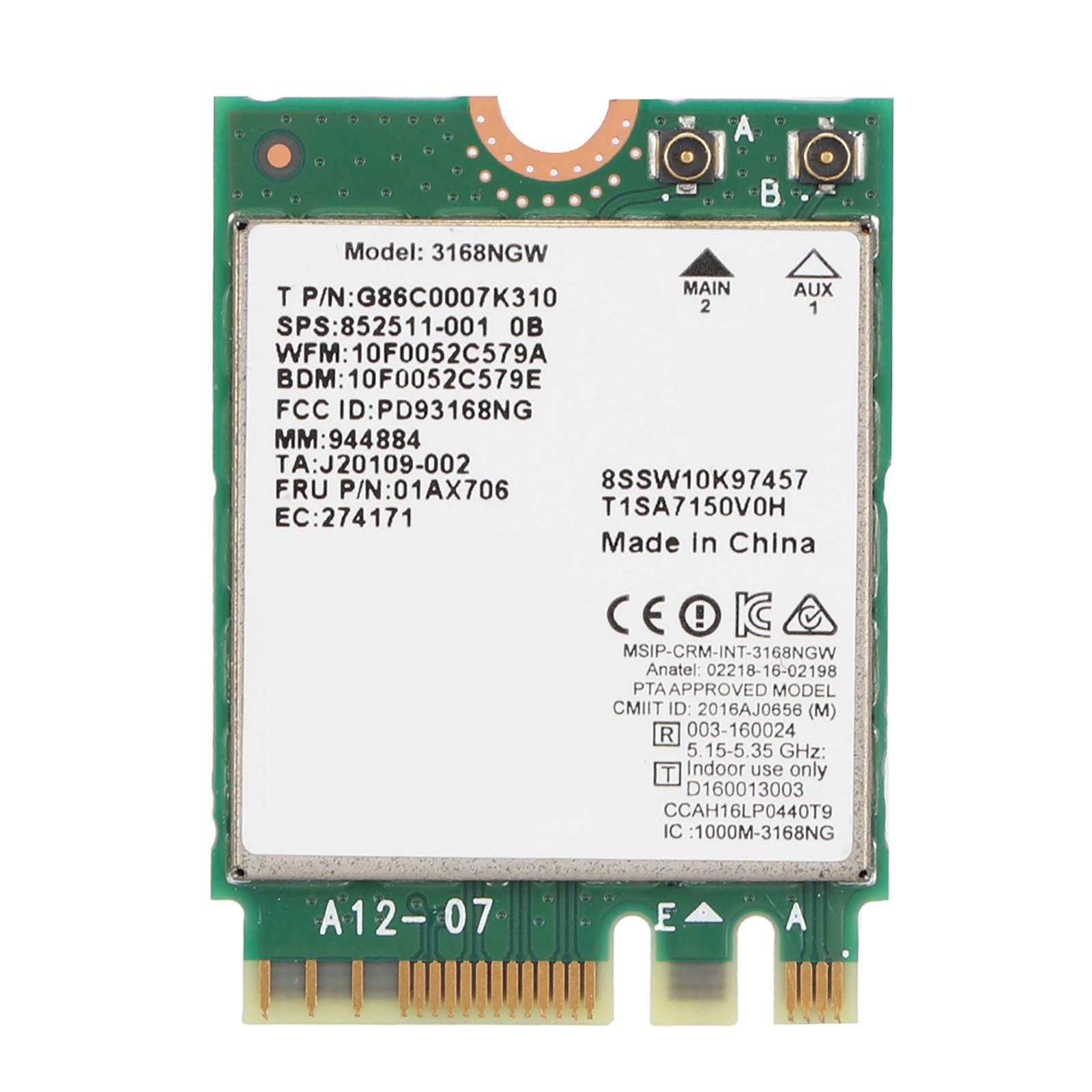 New 3168NGW Network Card For Wifi Bluetooth 4.2 Easy Installation For