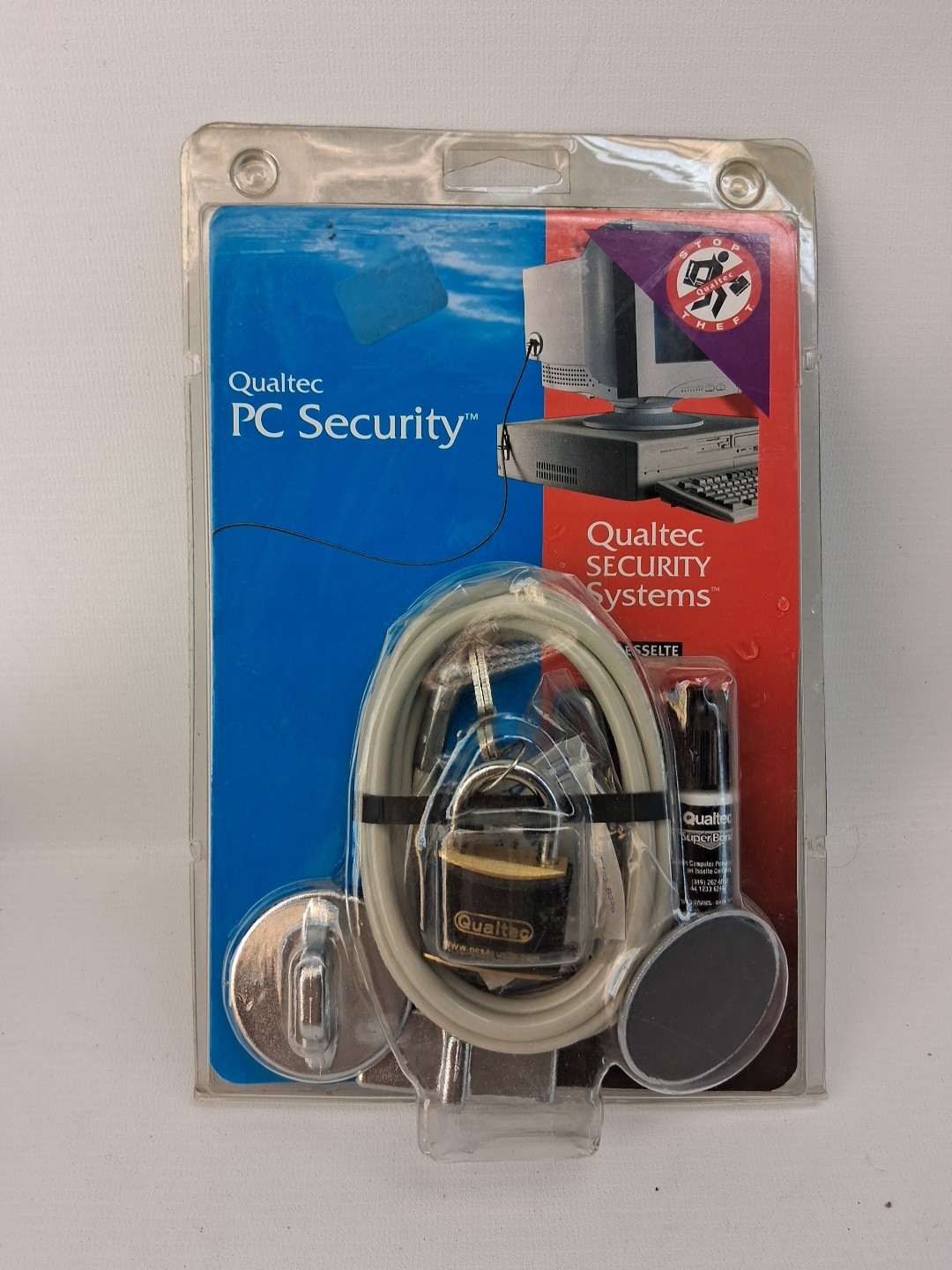 Qualtec Data Stop Theft PC Security System Lok-Kit II 06413 USA Made