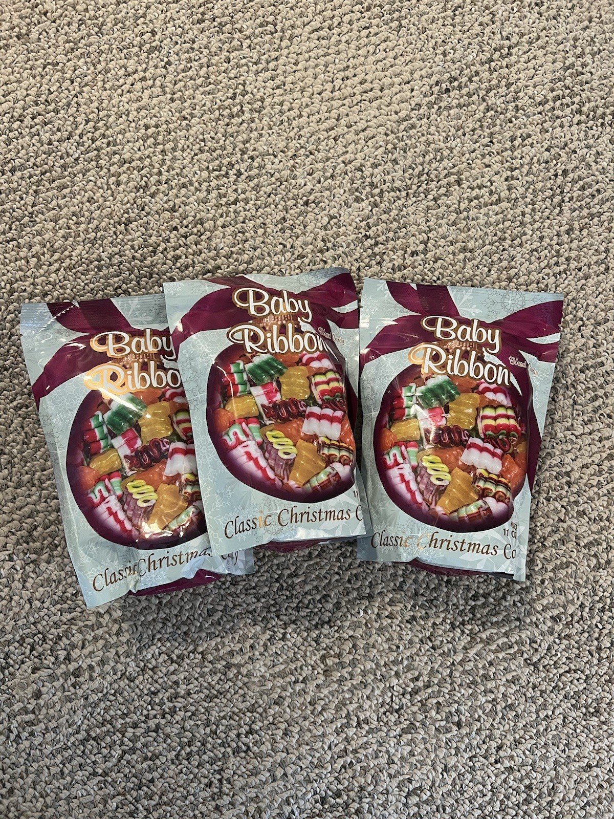 Primrose- Baby Ribbon 11 Oz Hard Candy Christmas Favorite Grandma Mae’s X3
