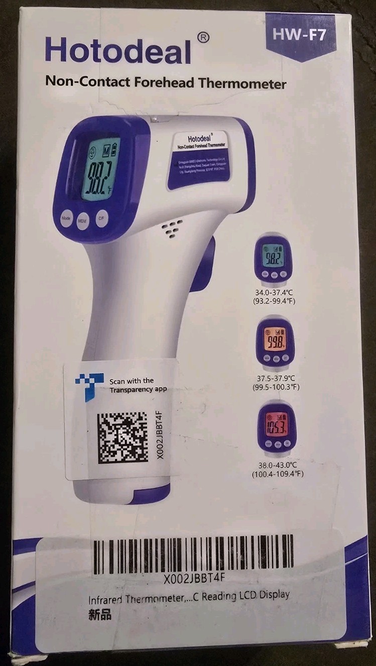 Hotodeal HW-F7 Non-Contact Forehead Thermometer Infrared Digital LCD