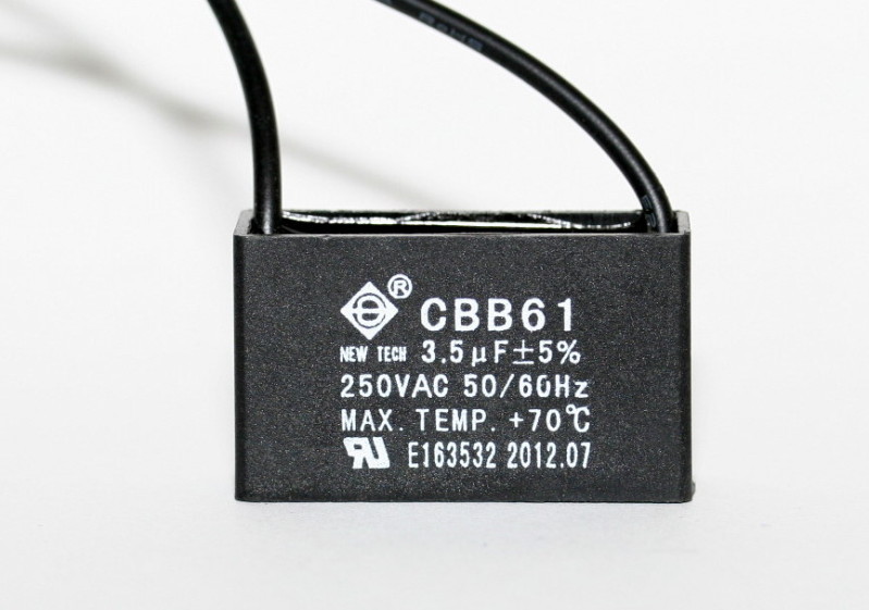 CEILING FAN CAPACITOR CBB61 3.5uf 2 WIRE