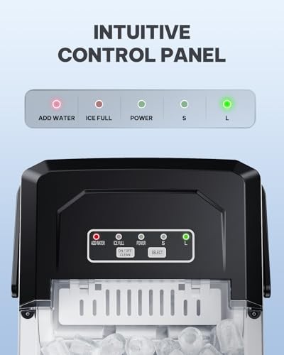Silonn Countertop Ice Maker Portable Self-Cleaning 9 Cubes 6 Mins 26 Lbs Daily