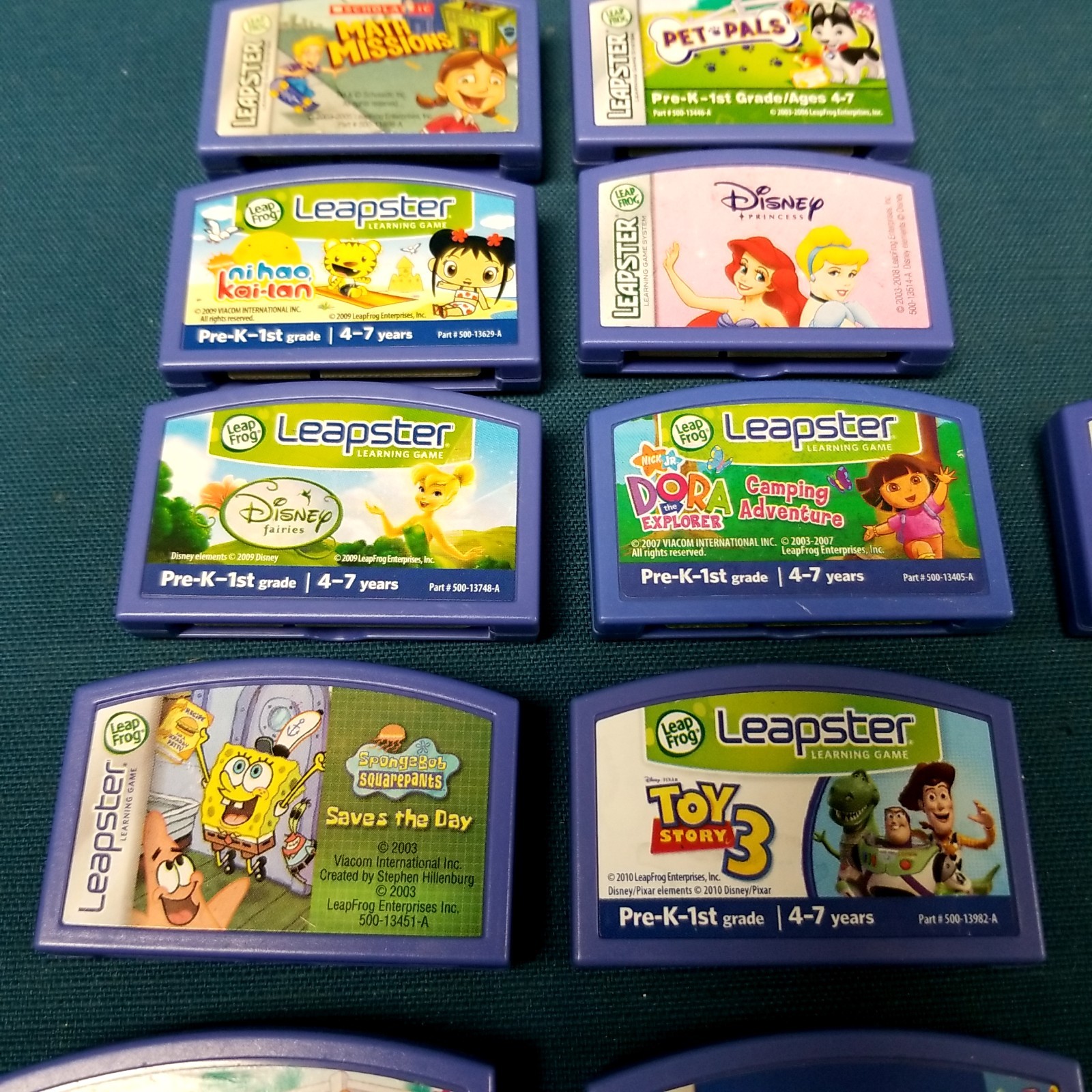 11 Leap Frog Leapster Learning Game Cartridges Only