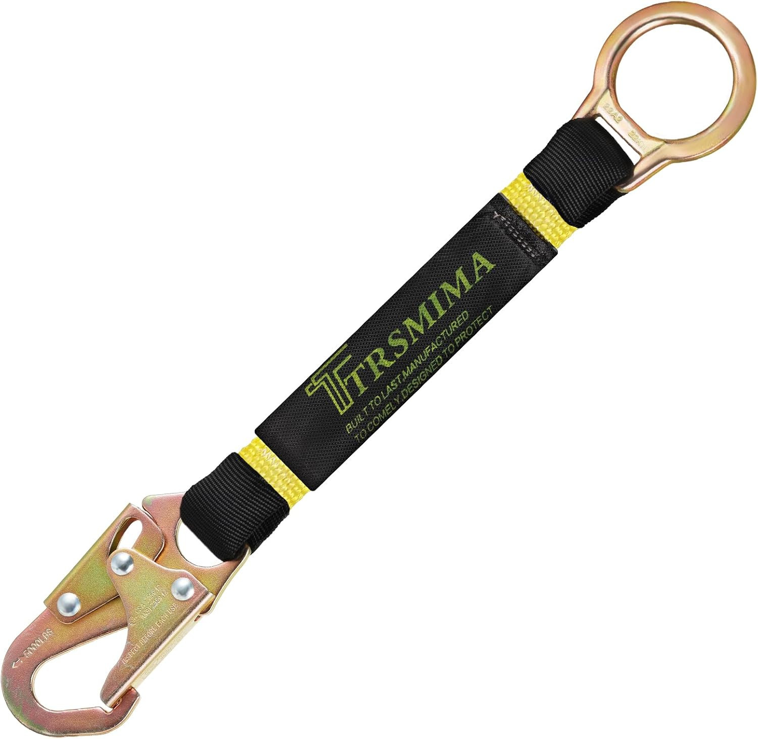 Safety Harness Extension Lanyard - 18”D-Ring Extender Fall Protection Arrest Sys