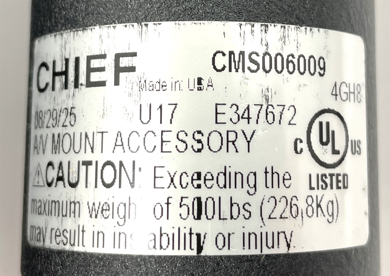 Open Box Chief CMS006009 6-9 Inch Adjustable Extension Column