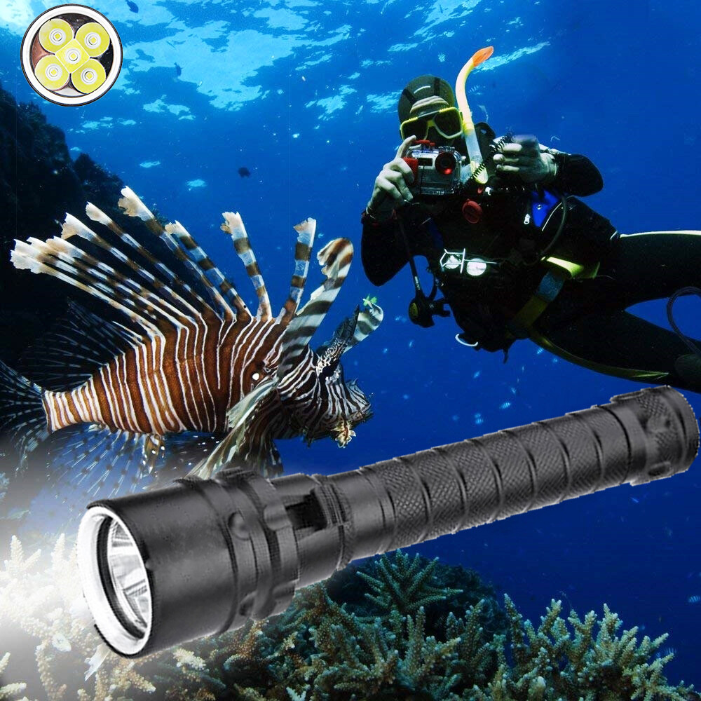 290000lm 5* LED Diving Flashlight Torch Scuba UnderWater Lantern Light