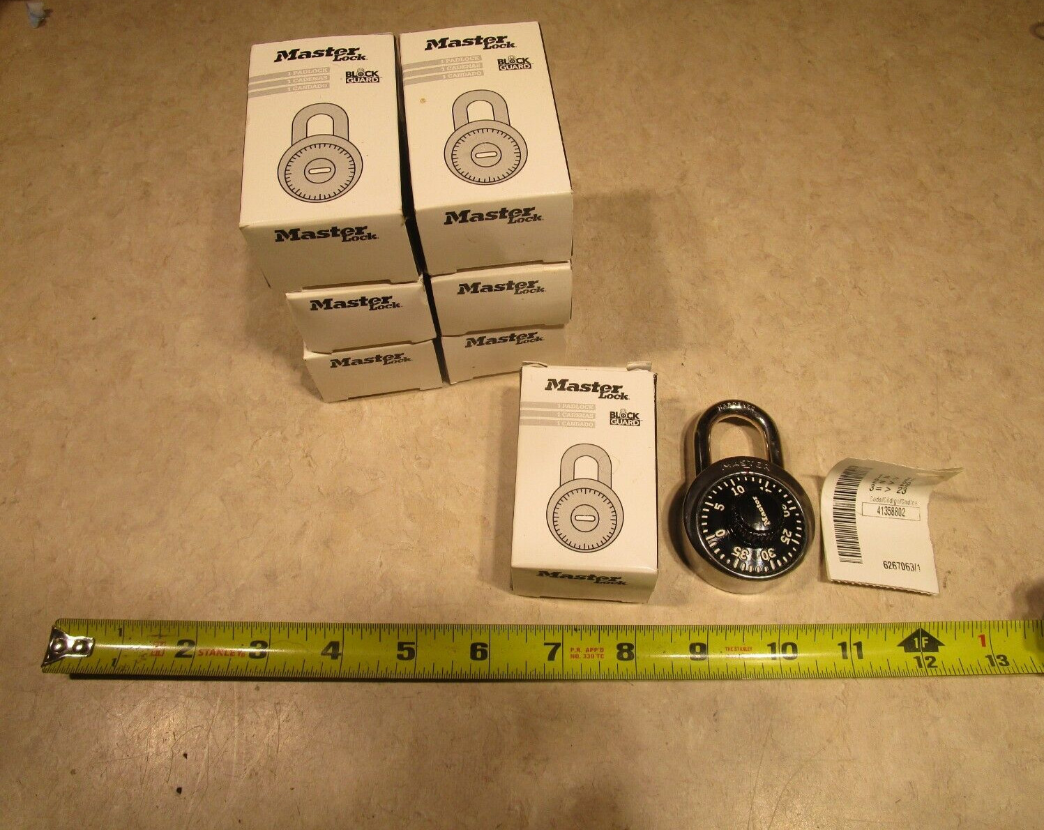 LOT OF 7 MASTER LOCK COMBINATION LOCKER LOCK PADLOCKS, MULTI USE, S0729