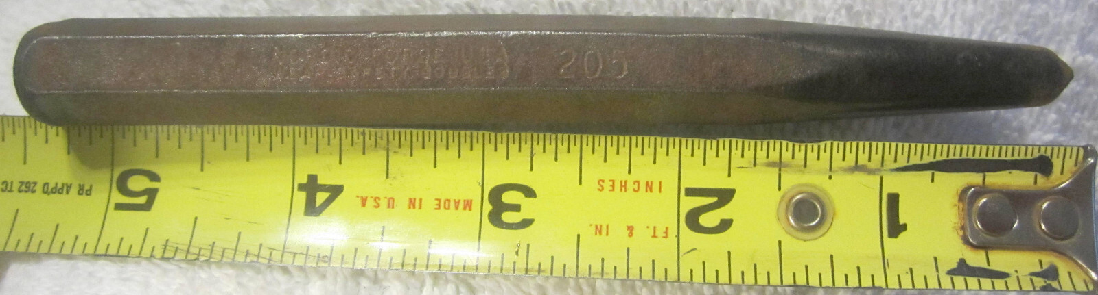 #205 blacksmith Nordic Forge USA center punch,tool,metal work,blacksmithing vtg