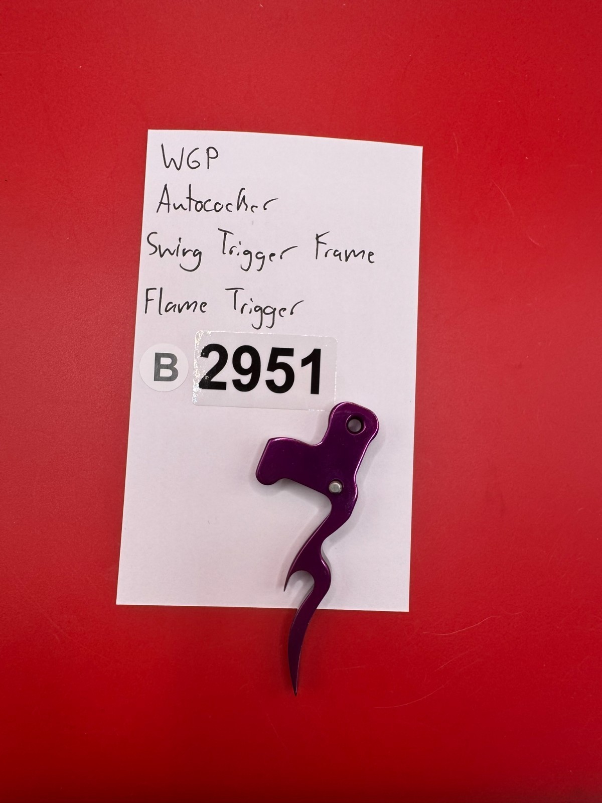 WGP Autococker Swing Trigger Paintball Marker Frame Flame Trigger Purple