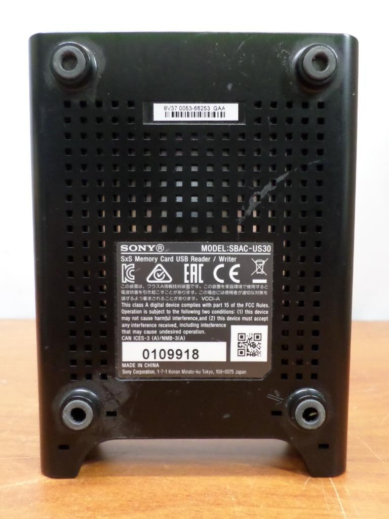 Sony SBAC-US30 SxS PRO+ and SxS-1 solid state memory USB 3.0 reader/writer