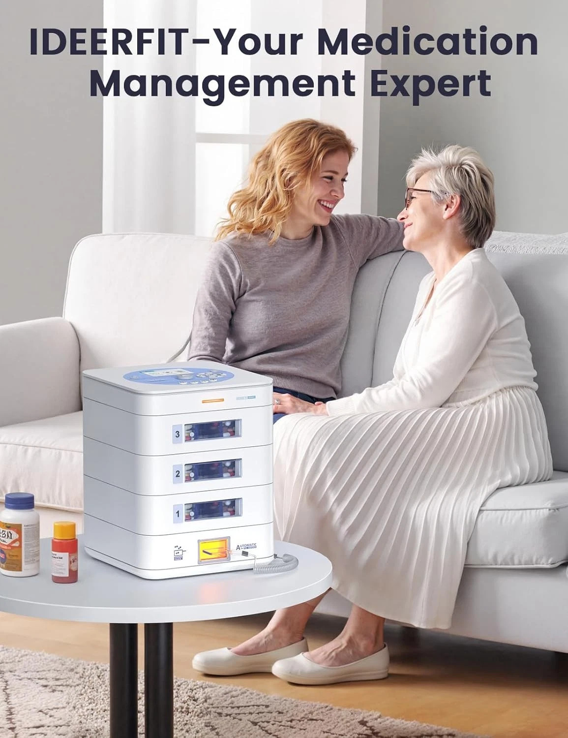 Automatic Pill Dispenser 42-Day Pill Organizer Smart Pill Organizer 3-Tray – App