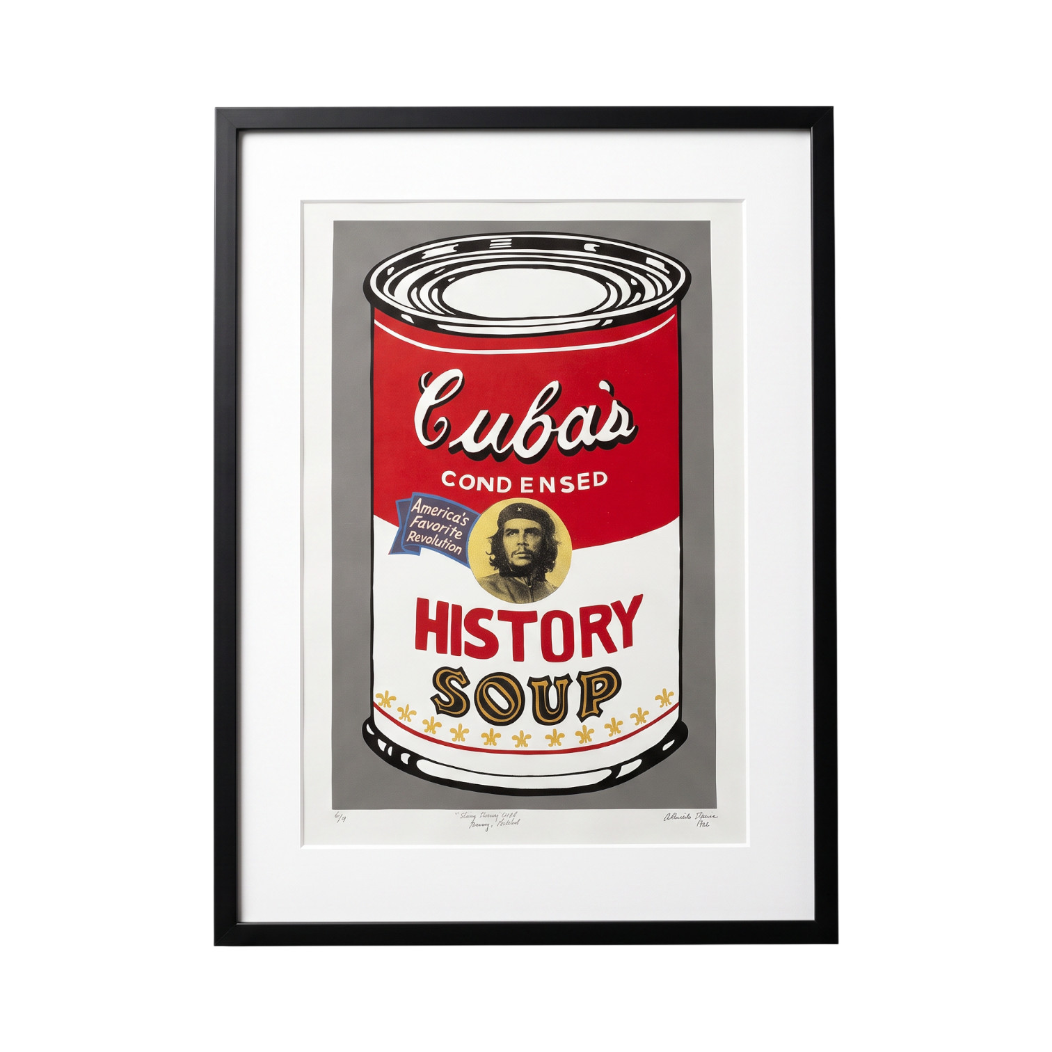 Alfredo Manzo Cedeño (Cuban, b 1964) "Cuba's Condensed History Soup" Serigraph