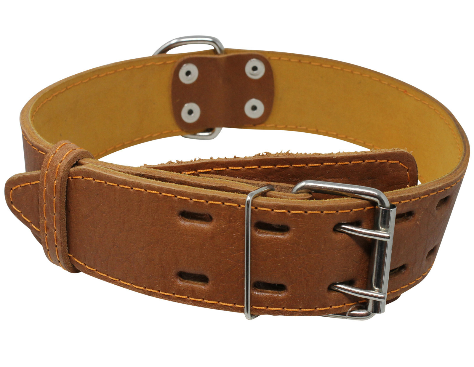 Dog Collar 1.75" wide 22"-27" neck Genuine Leather Collar for XLarge Breeds