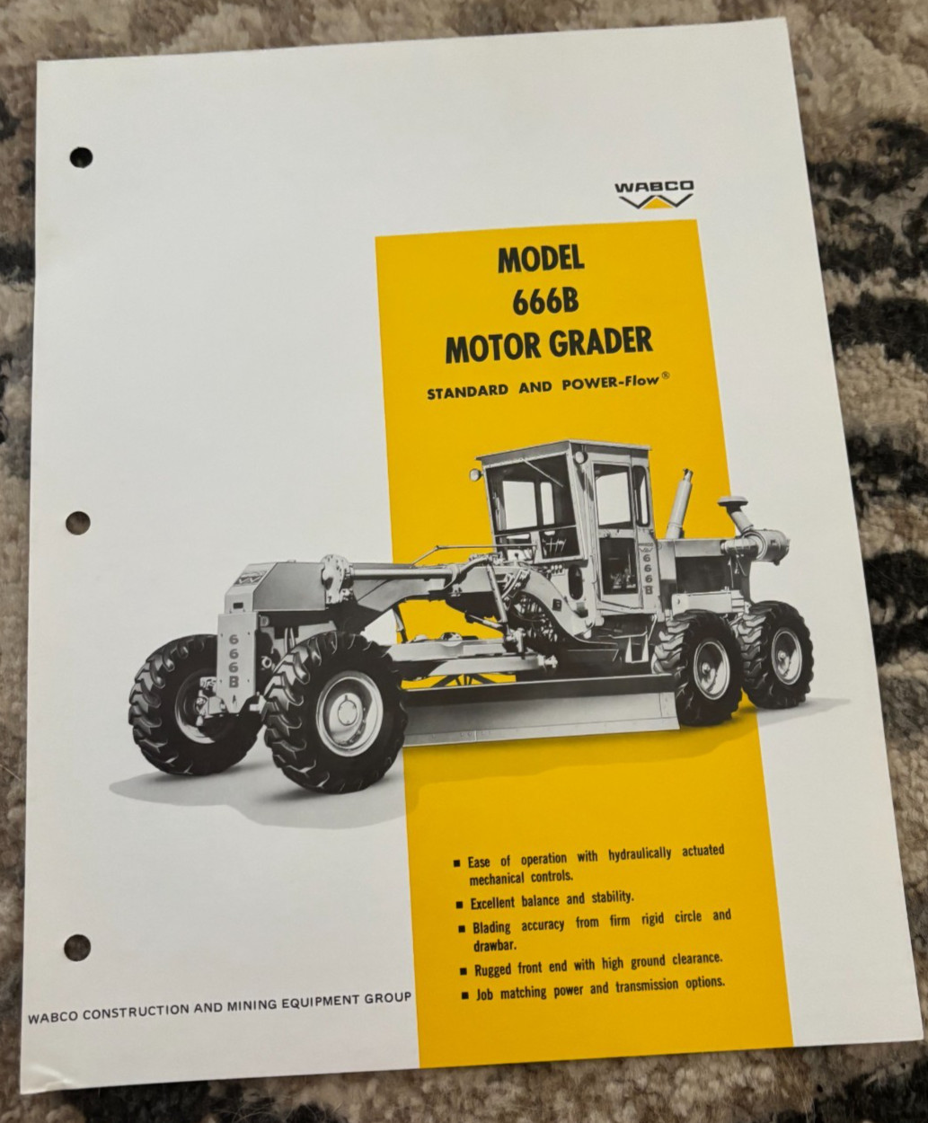 WABCO 666B Motor Grader Brochure DCPA25