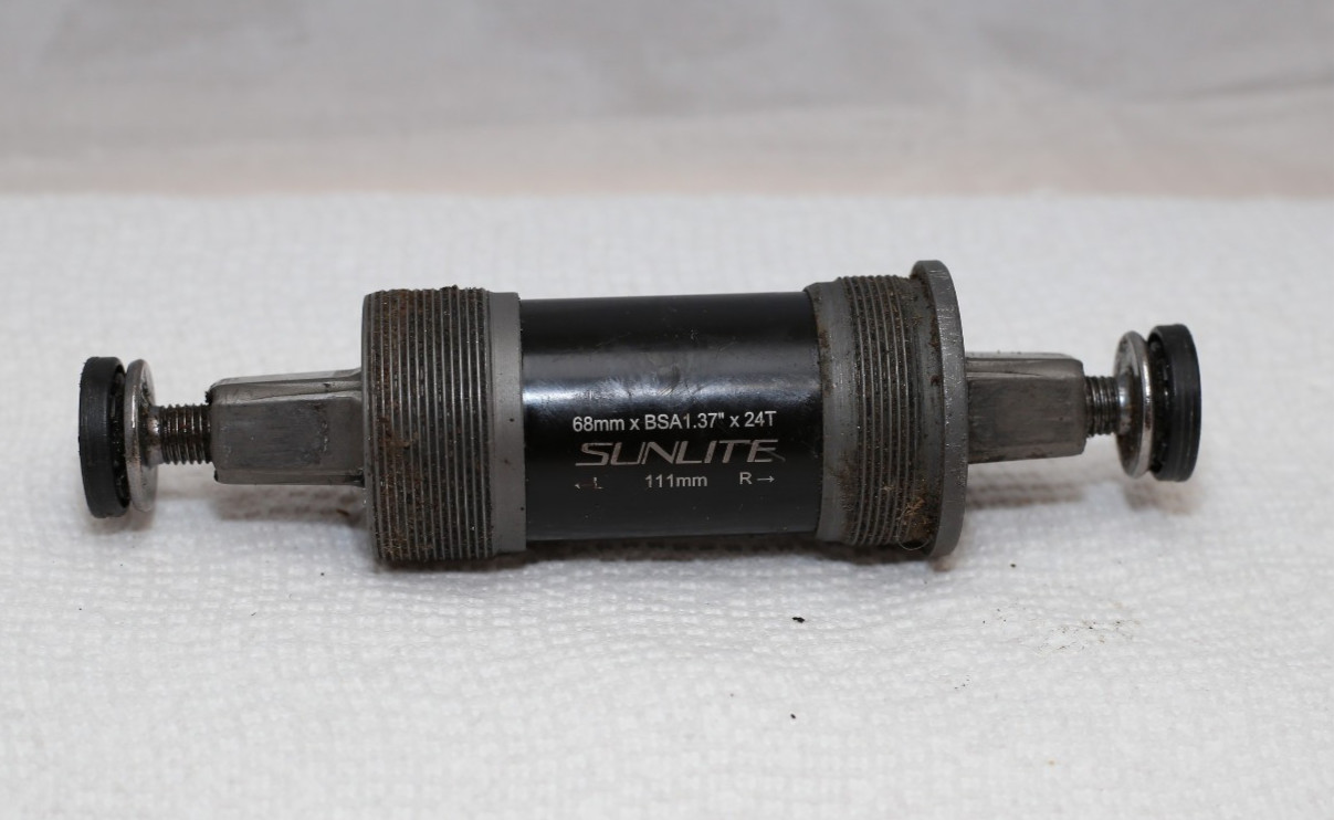 SUNLITE BICYCLE BOTTOM BRACKET Square Taper 68 x 111mm BSA English Thread JIS