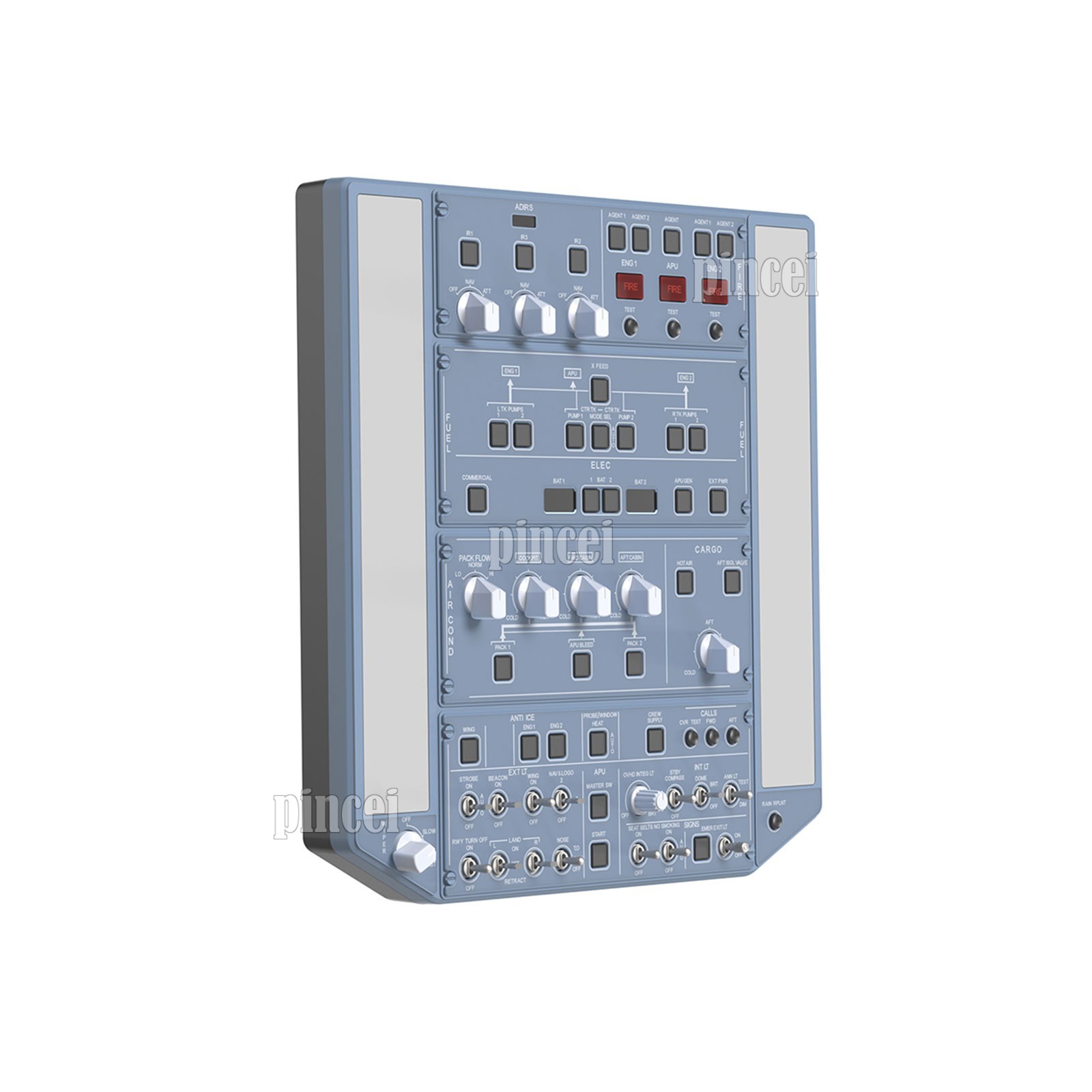 WINGFLEX A320 Overhead Panel with IRS & Lighting Panels Designed Open box