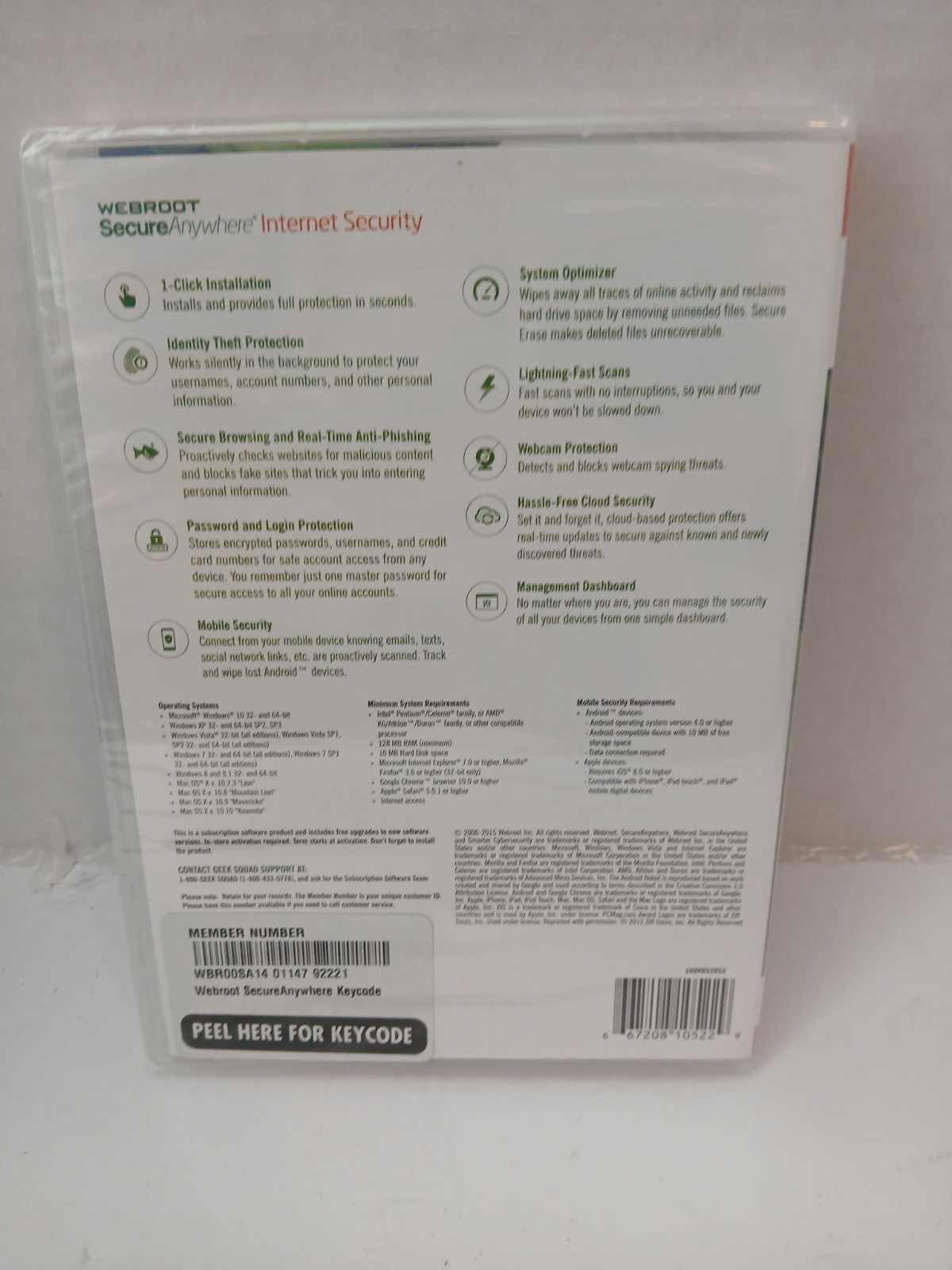 Webroot SecureAnywhere Internet Security - Full Version for Windows & Mac WBR00…