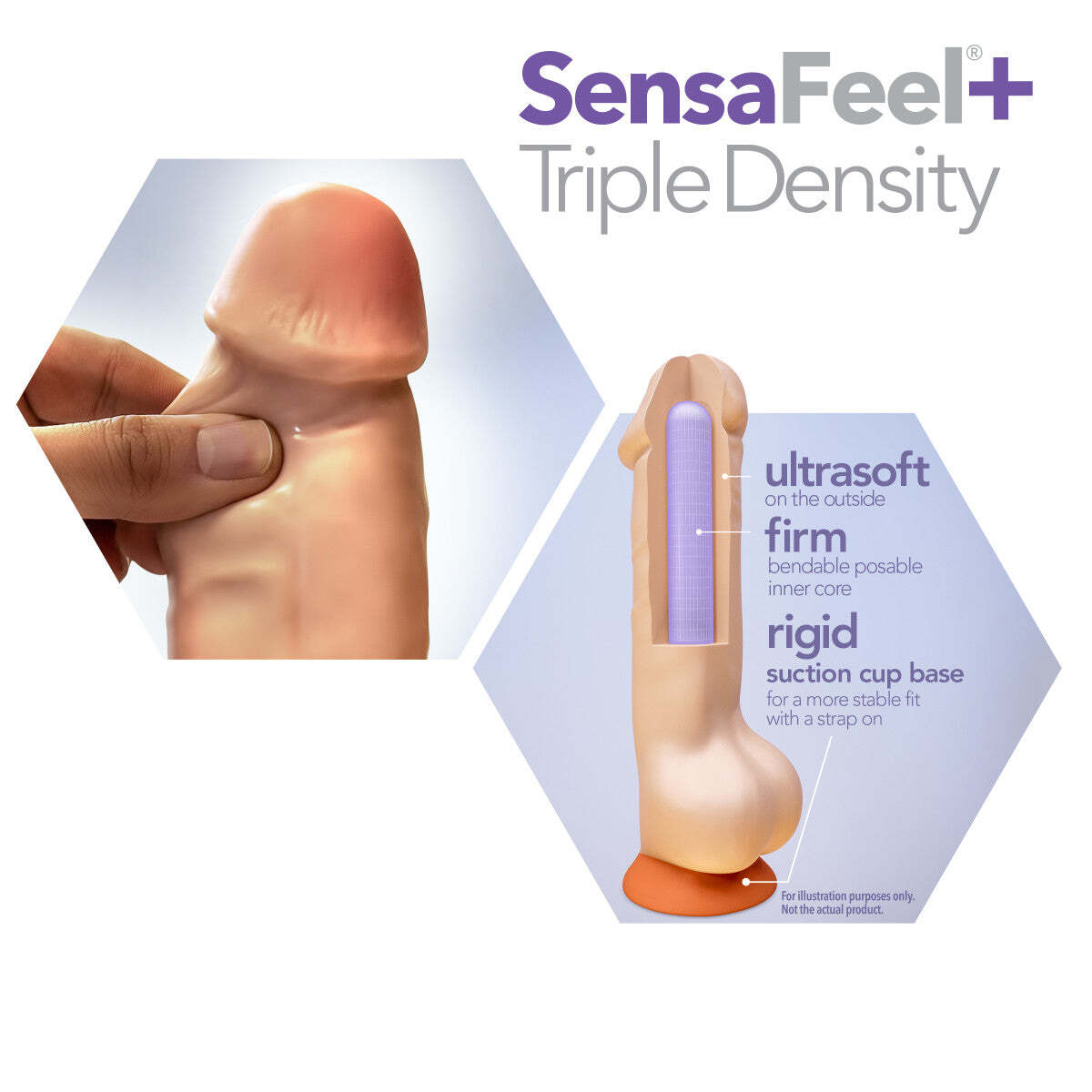 Blush Dr. Skin Plus 8 "Realistic Posable Dildo With Squeezable Ball Suction Cup