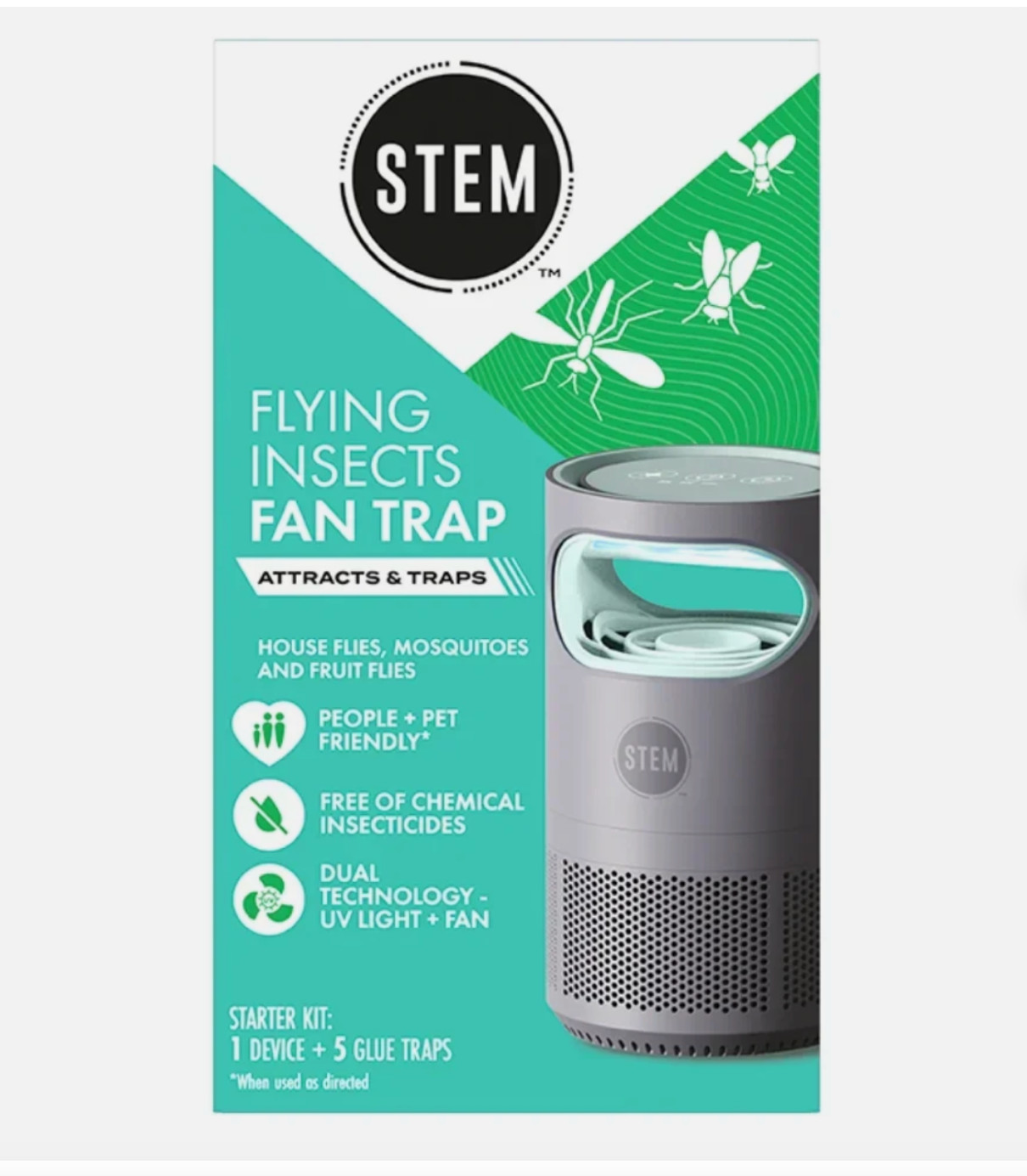 STEM Flying Insects Fan Trap Starter Kit: 1 Device + 5 Glue Traps