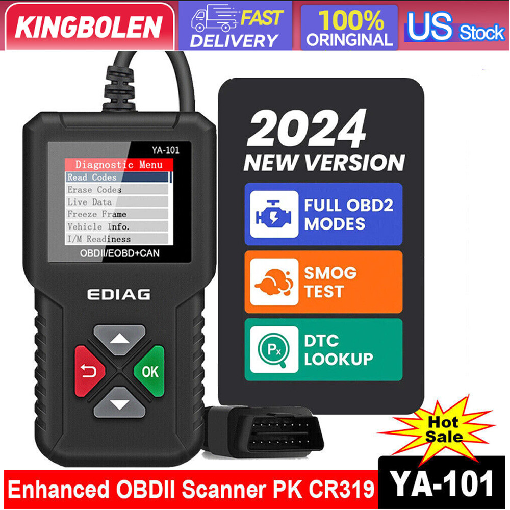 2024 Auto OBD2 Scanner Car Check Engine Fault Code Reader OBDII Diagnostic Tools