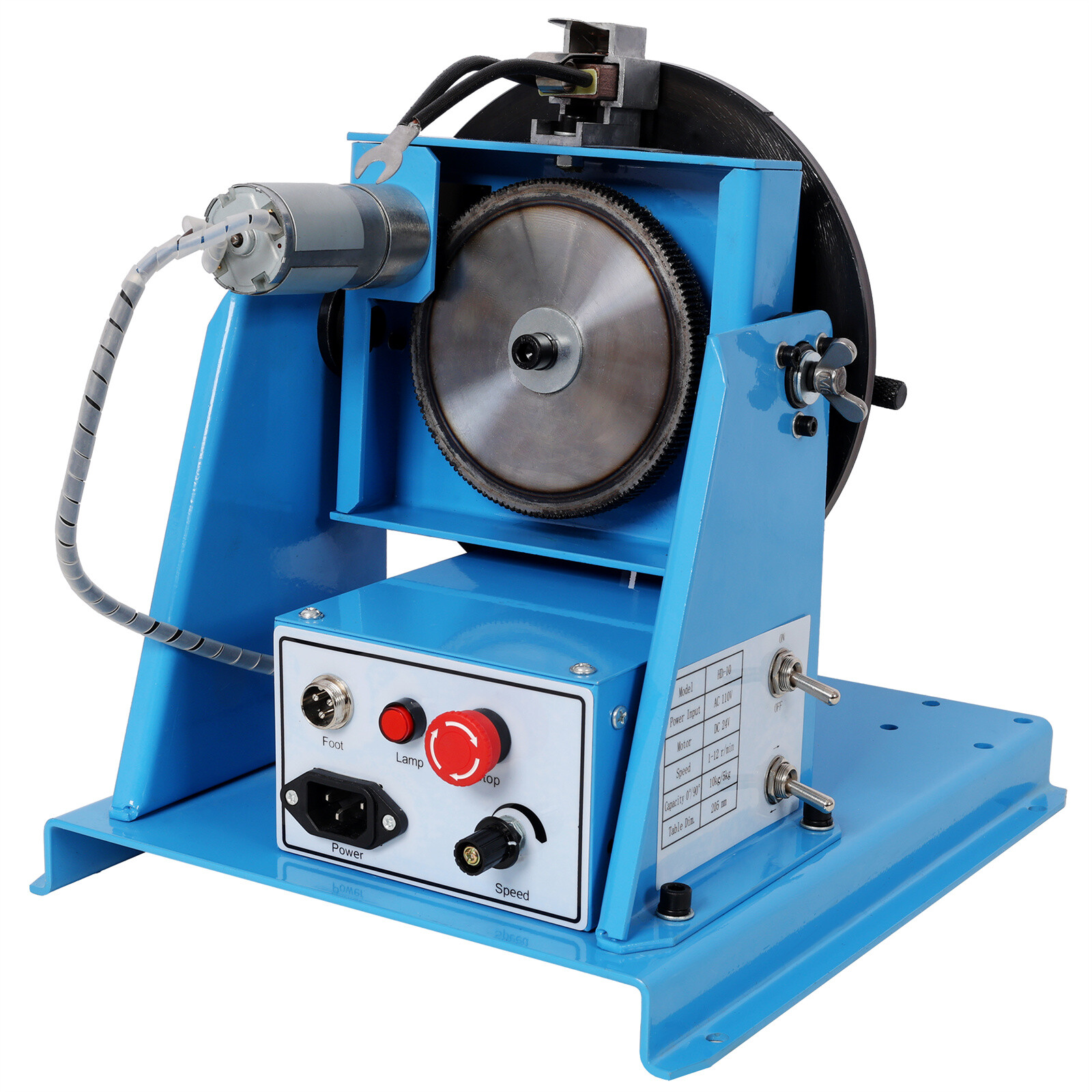 22LBS Rotary Welding Positioner 0-90° Welding Positioning Turntable Table